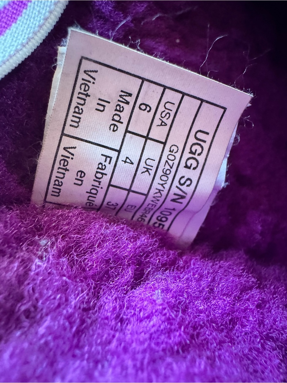 UGG Violet Plush Slide Sandals with Branded Heel Strap - Picture 9 of 11